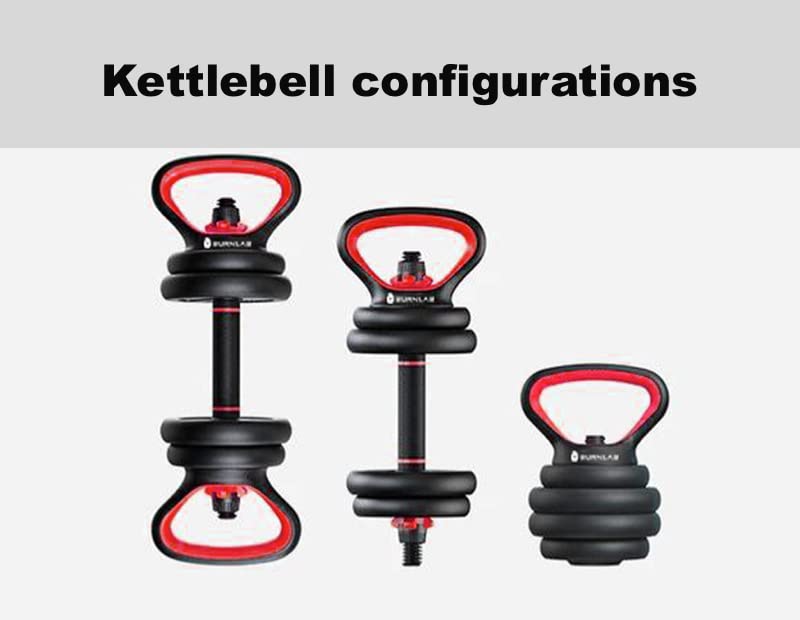 Burnlab 6 in 1 multifunctional weight training kit - Dumbbells, Kettlebells, Barbells & Push up brackets in 1.