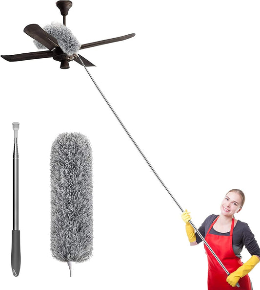 Hallstatt 2025 Upgraded Long Handle Microfiber Feather Fan Ceiling Duster.