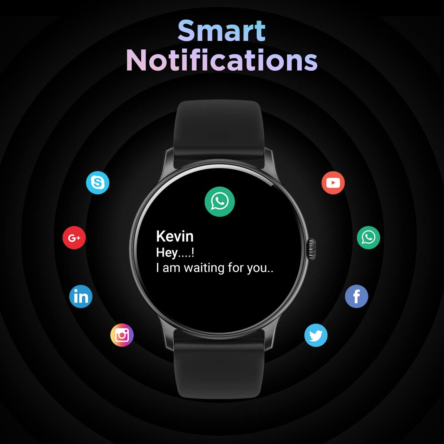 Smart Watch 1.38” HD Display, Bluetooth Calling, AI Voice Assistant, 120 Sports Modes.