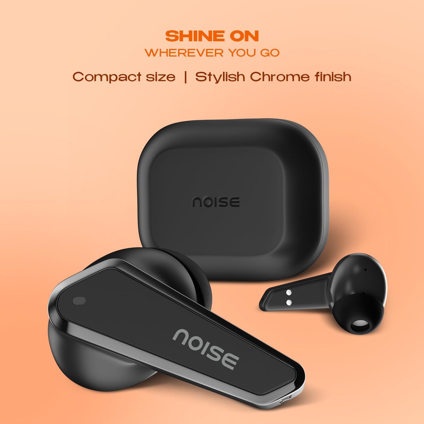 Noise Buds N1 Truly Wireless Earbuds with Chrome Finish, 40H of Playtime, Quad Mic with ENC, Ultra Low Latency Gaming.