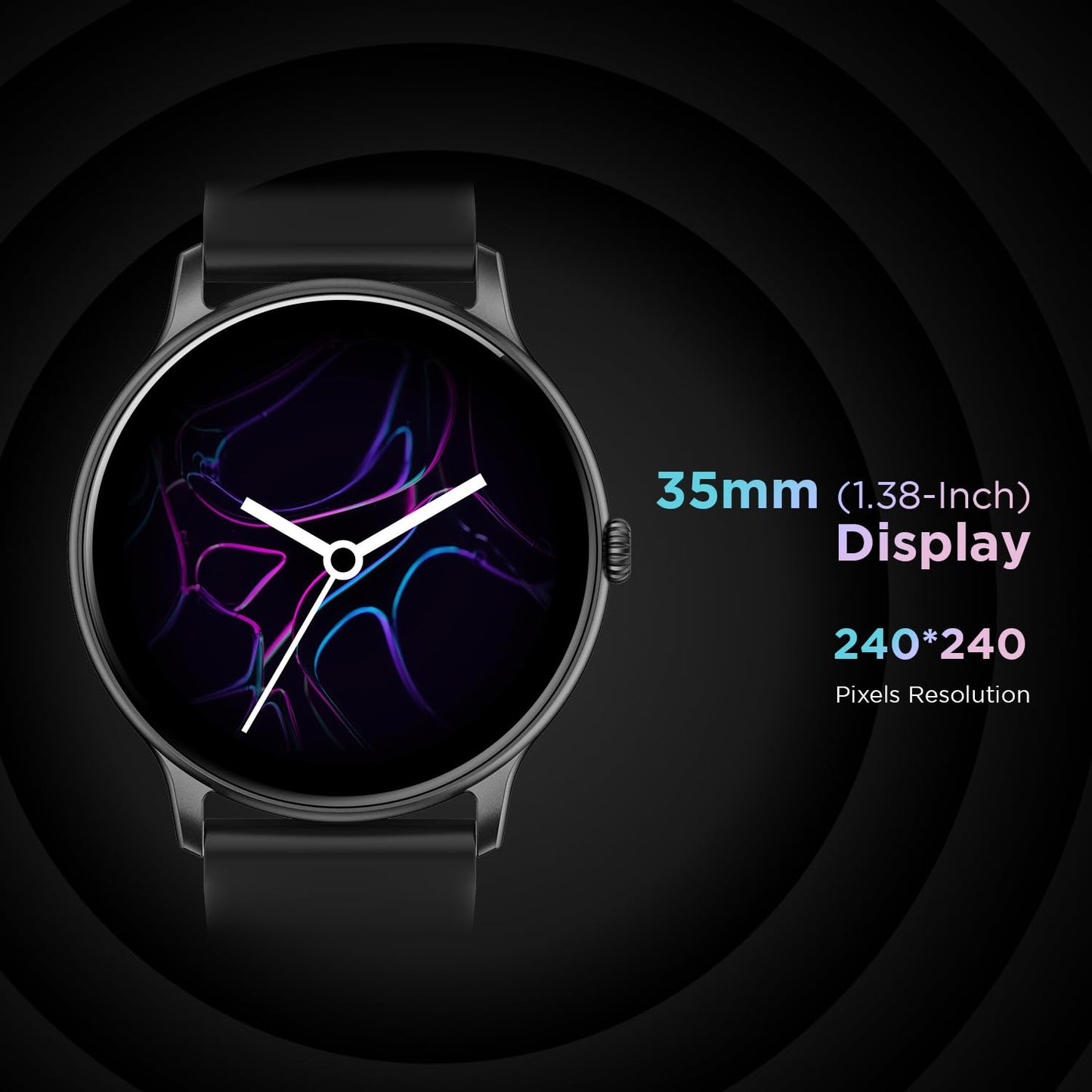 Smart Watch 1.38” HD Display, Bluetooth Calling, AI Voice Assistant, 120 Sports Modes.