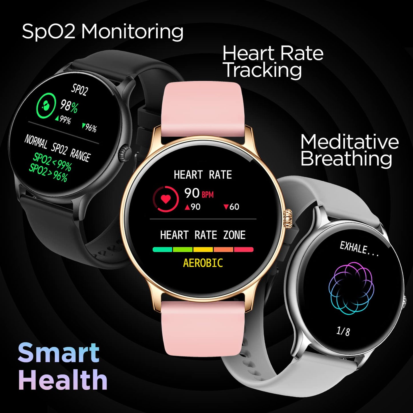 Smart Watch 1.38” HD Display, Bluetooth Calling, AI Voice Assistant, 120 Sports Modes.