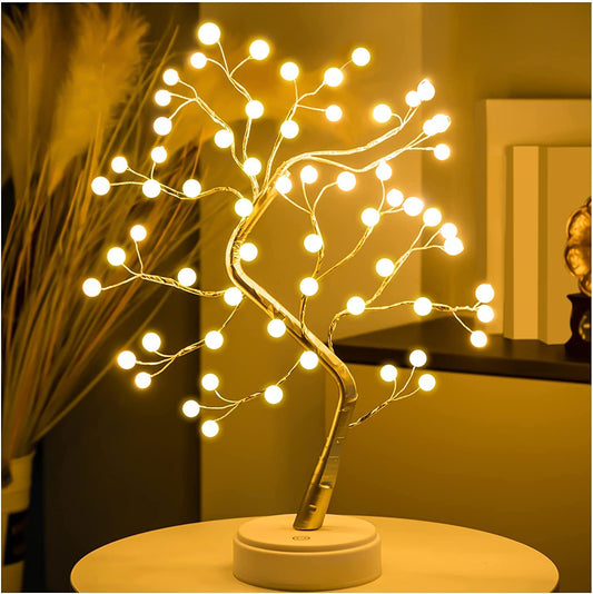 REFULGIX 36 LED Pearl Bonsai Tree Lamp with Touch Switch | USB & Battery Operated Decorative Light for Home.