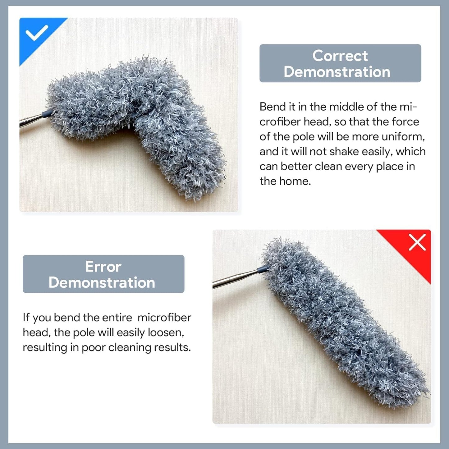 Hallstatt 2025 Upgraded Long Handle Microfiber Feather Fan Ceiling Duster.
