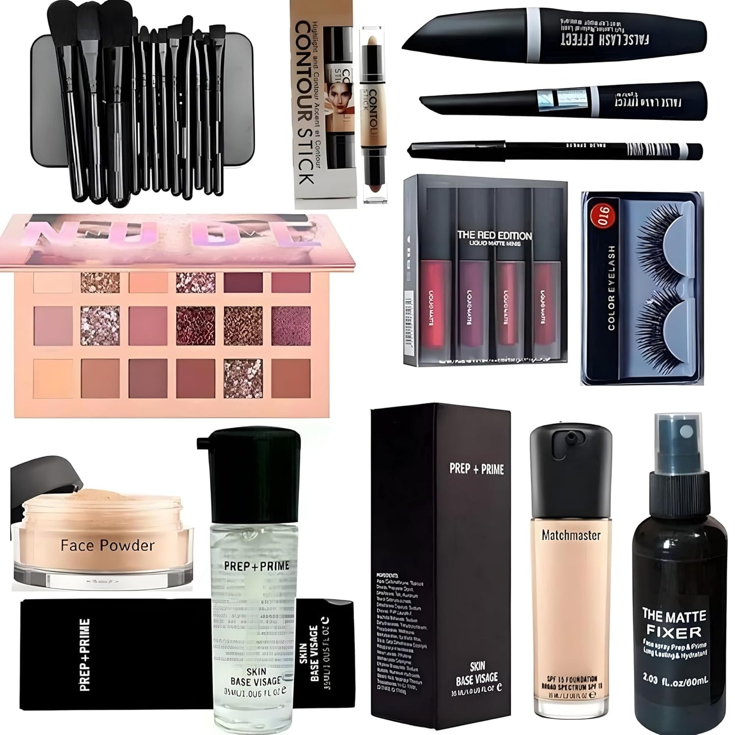 SHISHI HD Waterproof Makeup Kit Combo For Women & Girls (Set of 15) Eyeshadow Pallet, Makeup.