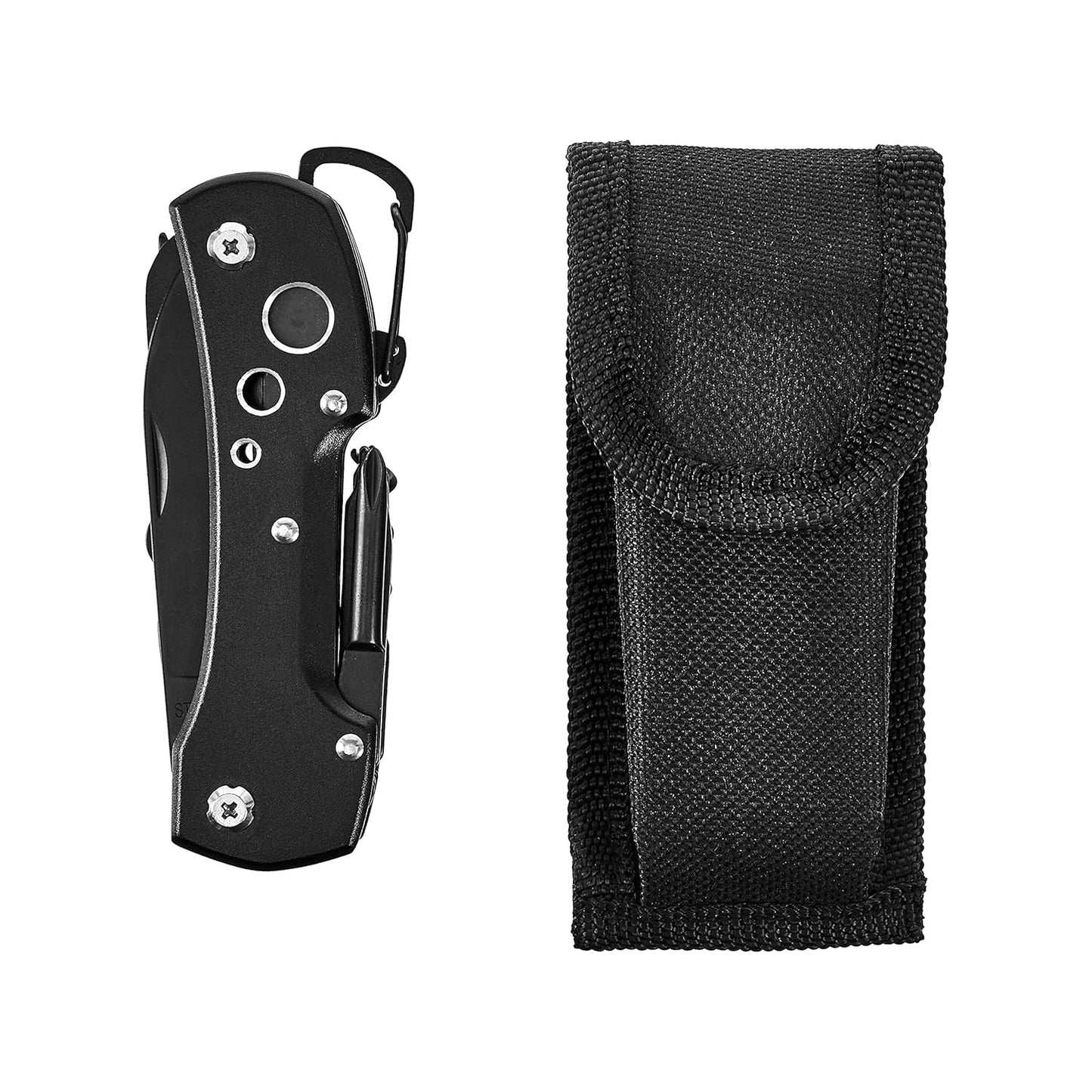 basics 15-in-1 Multi-Tool Pocket Knife with Nylon Sheath.